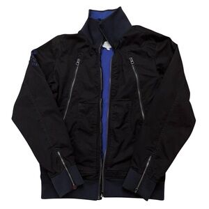 G-Star Raw Jack Vest SW Jacket Mens Size M Long Sleeve Full Zip Black